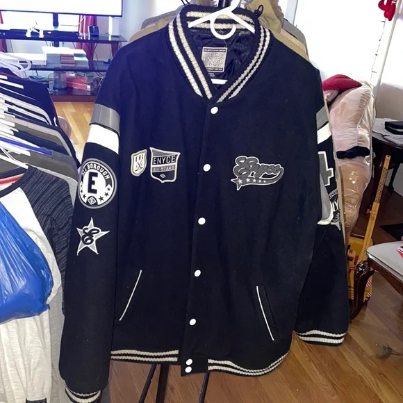 Enyce | Jackets & Coats | Enyce Black Wool Varsity Jacket Xxl 
